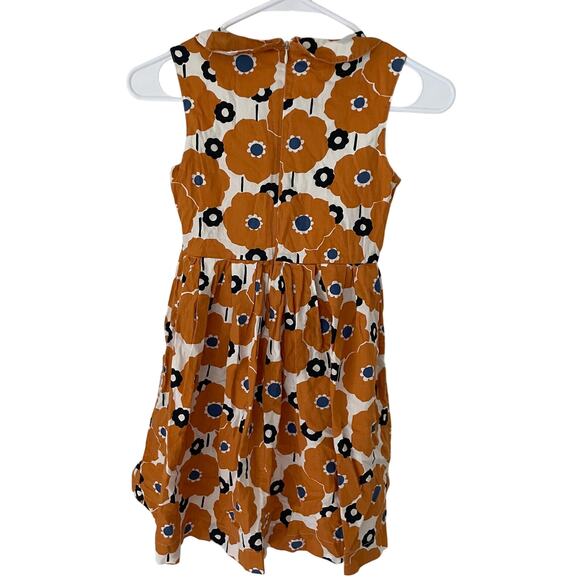 Mini Boden Orange Floral Kids Dress - Picture 3 of 4